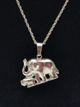Load image into Gallery viewer, 18K ITALIAN WHITE GOLD PLATED ELEPHANT PENDANT & NECKLACE