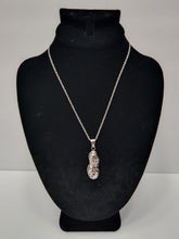 Load image into Gallery viewer, 18K ITALIAN WHITE GOLD PLATED SMALL PEANUT PENDANT & NECKLACE