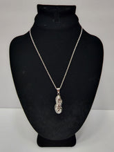 Load image into Gallery viewer, 18K ITALIAN WHITE GOLD PLATED SMALL PEANUT PENDANT & NECKLACE