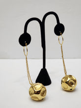 Load image into Gallery viewer, 18K Gold Plated Long Ball Drop Earring
