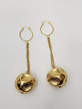 Load image into Gallery viewer, 18K Gold Plated Long Ball Drop Earring