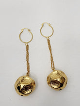 Load image into Gallery viewer, 18K Gold Plated Long Ball Drop Earring