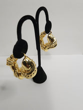 Load image into Gallery viewer, 18K Gold Plated Rope Twisted Hoop Earring
