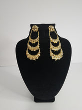 Load image into Gallery viewer, 18K Gold Plated Long 3 Steps Earring