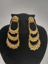 Load image into Gallery viewer, 18K Gold Plated Long 3 Steps Earring