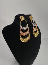 Load image into Gallery viewer, 18K 3 Tone Gold Plated Long Earring