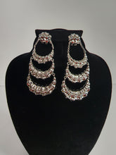 Load image into Gallery viewer, 18K White Gold Plated Long Earring