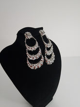 Load image into Gallery viewer, 18K White Gold Plated Long Earring