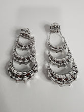 Load image into Gallery viewer, 18K White Gold Plated Long Earring