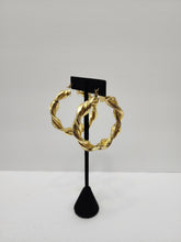 Load image into Gallery viewer, 18K Italian Gold Plated Twisted Hoop Earring