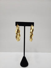 Load image into Gallery viewer, 18K Italian Gold Plated Twisted Hoop Earring