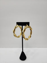 Load image into Gallery viewer, 18K Italian Gold Plated Twisted Hoop Earring