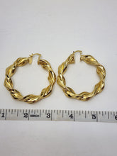 Load image into Gallery viewer, 18K Italian Gold Plated Twisted Hoop Earring