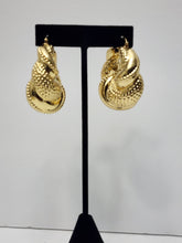Load image into Gallery viewer, 18K Gold Plated Twisted Hoop Earring