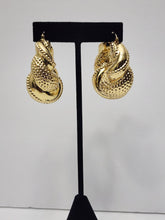 Load image into Gallery viewer, 18K Gold Plated Twisted Hoop Earring