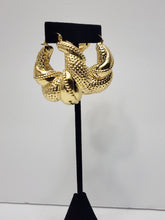 Load image into Gallery viewer, 18K Gold Plated Twisted Hoop Earring