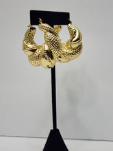 Load image into Gallery viewer, 18K Gold Plated Twisted Hoop Earring