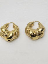 Load image into Gallery viewer, 18K Gold Plated Twisted Hoop Earring