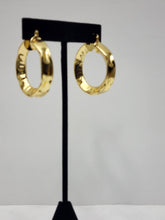 Load image into Gallery viewer, 18K Gold Plated Dent Hoop Earring