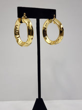 Load image into Gallery viewer, 18K Gold Plated Dent Hoop Earring