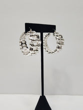 Load image into Gallery viewer, 18K White Gold Plated Hoop Earrin