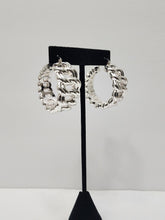 Load image into Gallery viewer, 18K White Gold Plated Hoop Earrin