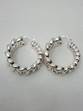 Load image into Gallery viewer, 18K White Gold Plated Hoop Earrin