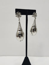 Load image into Gallery viewer, 18K White Gold Plated Tear Drop Earring