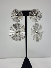 Load image into Gallery viewer, 18K White Gold Plated Drop Earring