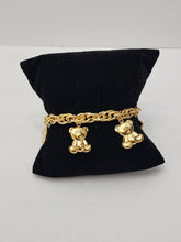 Load image into Gallery viewer, 18K Gold Plated Teddy Charm Bracelet