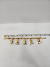 Load image into Gallery viewer, 18K Gold Plated Teddy Charm Bracelet