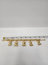Load image into Gallery viewer, 18K Gold Plated Teddy Charm Bracelet