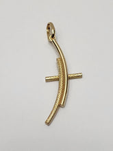 Load image into Gallery viewer, 18K Gold Plated Sleek Cross Pendant