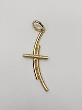 Load image into Gallery viewer, 18K Gold Plated Sleek Cross Pendant