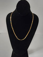 Load image into Gallery viewer, 18K Gold Plated 3 Tone  Carpet & Cuban Necklace