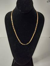 Load image into Gallery viewer, 18K Gold Plated 3 Tone  Carpet & Cuban Necklace