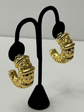 Load image into Gallery viewer, 18K BRAZILIAN GOLD PLATED CHUNKY C EARRINGS