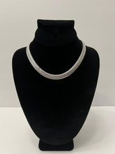 Load image into Gallery viewer, 18K ITALIAN WHITE GOLD PLATED THICK WIDE CHOCKER NECKLACE