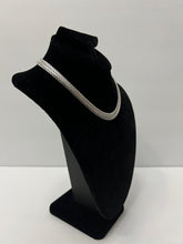 Load image into Gallery viewer, 18K ITALIAN WHITE GOLD PLATED THICK WIDE CHOCKER NECKLACE