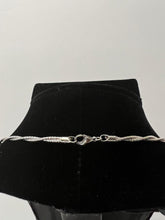 Load image into Gallery viewer, 18K WHITE GOLD PLATED TWISTED CORD NECKLACE