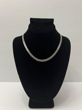 Load image into Gallery viewer, 18K ITALIAN WHITE GOLD PLATED MESH NECKLACE