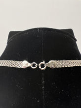 Load image into Gallery viewer, 18K ITALIAN WHITE GOLD PLATED MESH NECKLACE
