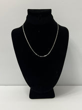 Load image into Gallery viewer, 18K ITALIAN WHITE GOLD PLATED THIN RAZOR NECKLACE