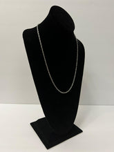 Load image into Gallery viewer, 18K WHITE GOLD PLATED THIN LONG NECKLACE