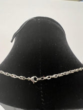 Load image into Gallery viewer, 18K WHITE GOLD PLATED THIN LONG NECKLACE