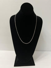 Load image into Gallery viewer, 18K WHITE GOLD PLATED THIN LONG RAZOR BLADE AD MESH NECKLACE