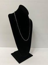Load image into Gallery viewer, 18K WHITE GOLD PLATED THIN LONG NECKLACE