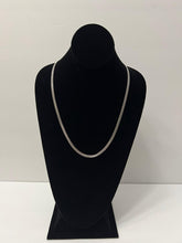 Load image into Gallery viewer, 18K ITALIAN WHITE GOLD PLATED MESH NECKLACE