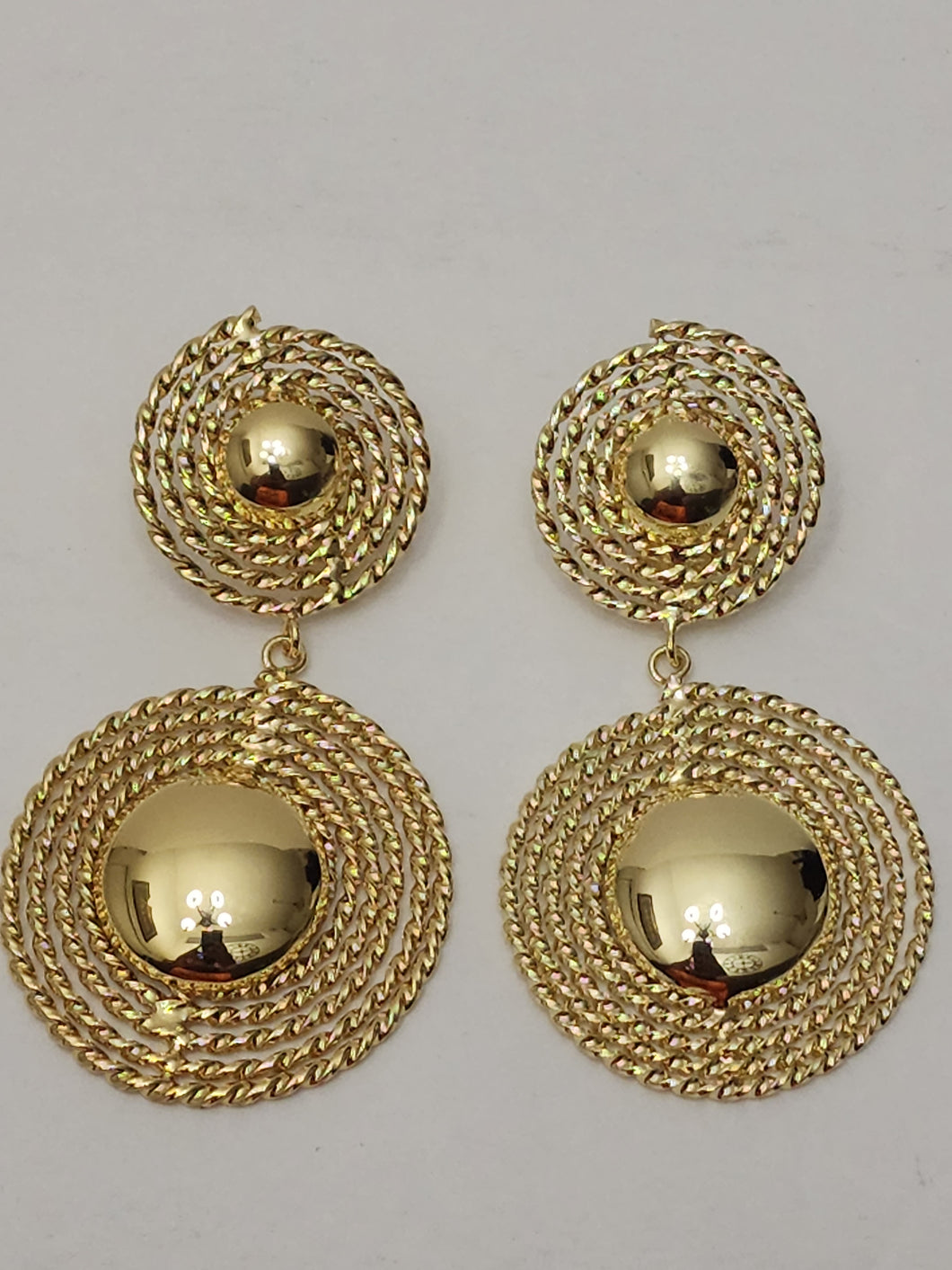 18K Italian Gold Plated Chunky Drop Earring