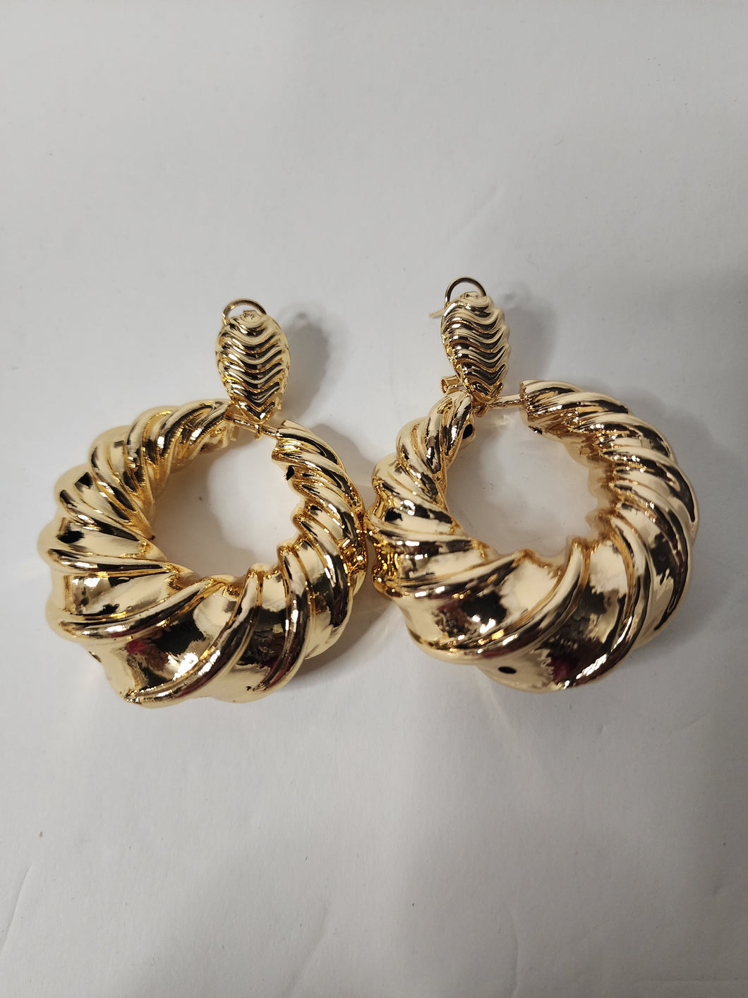 18K Italian Gold Plated Chunky Dangling Earrings